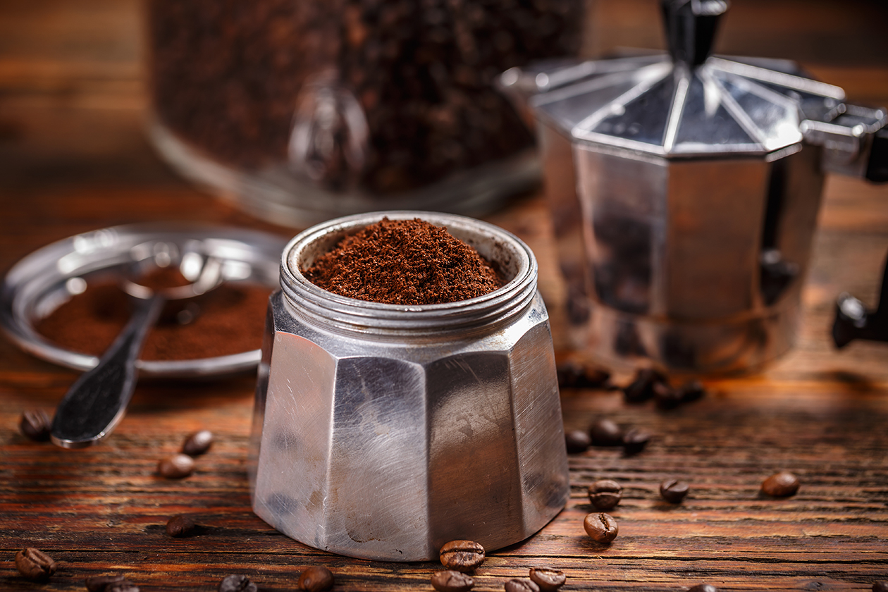 Espressokocher offen
